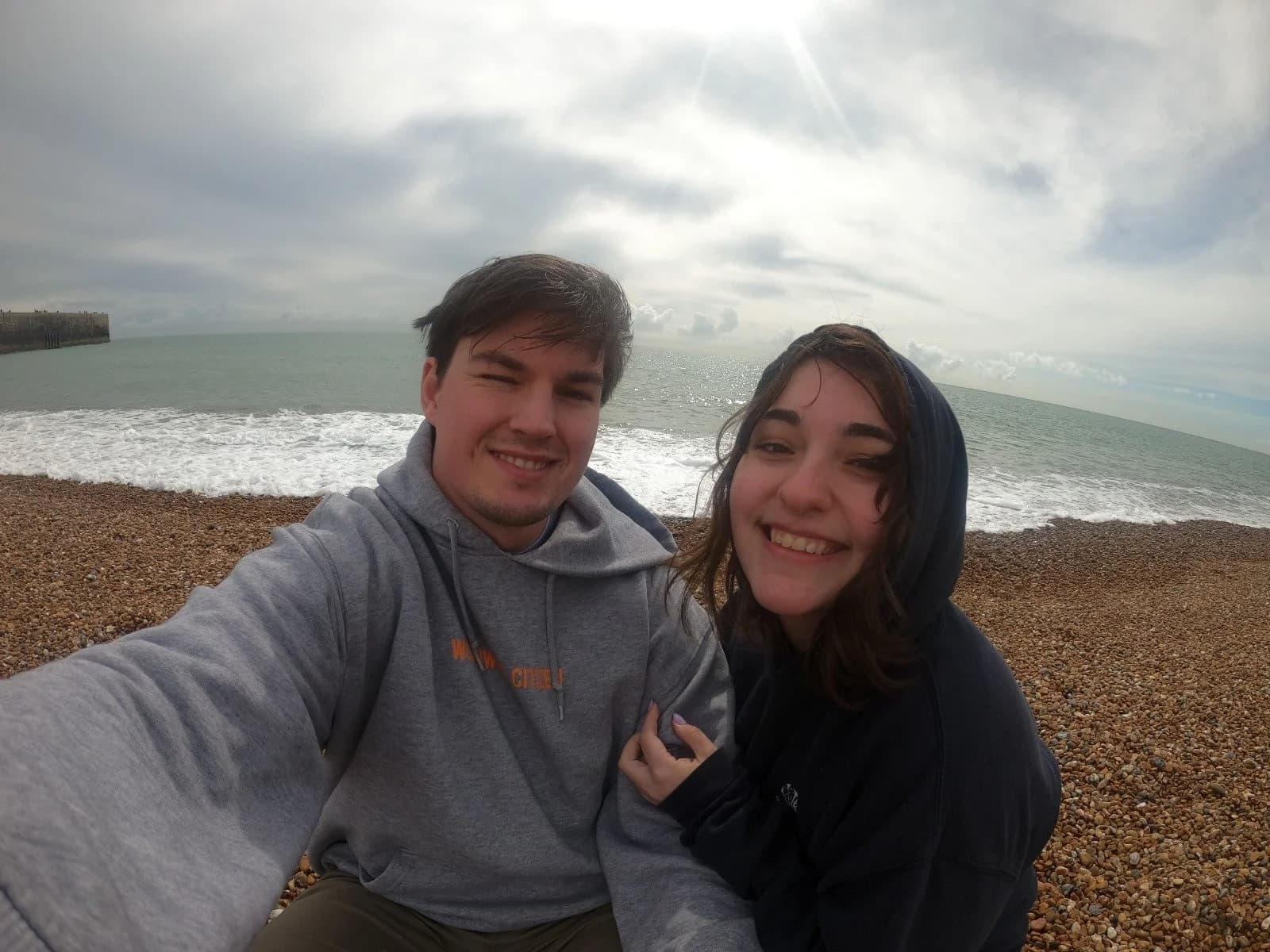 Louis and Lauren on the beach
