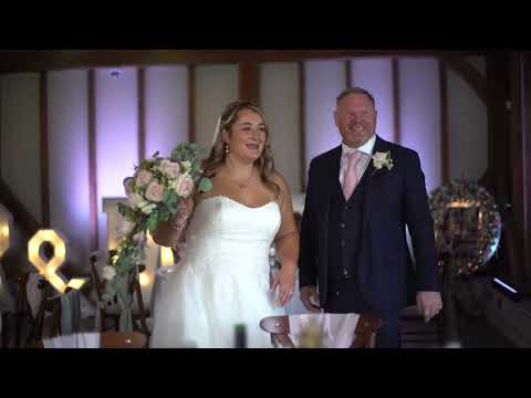 Mark & Charlotte wedding film at Brookfield Barn, Horsham