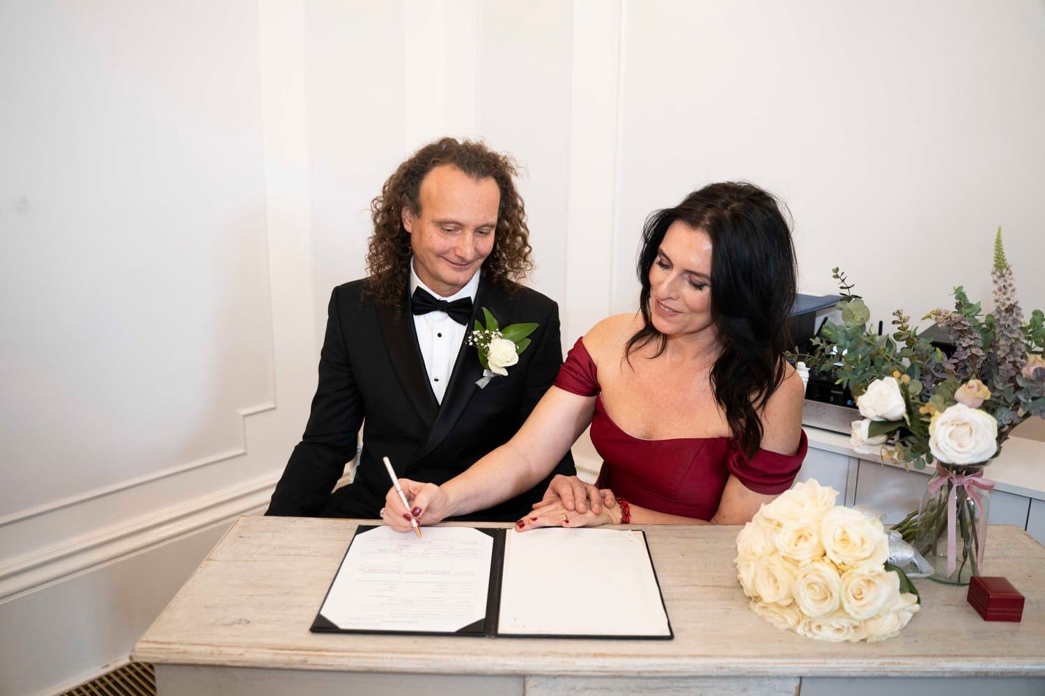 Intimate micro wedding ceremony